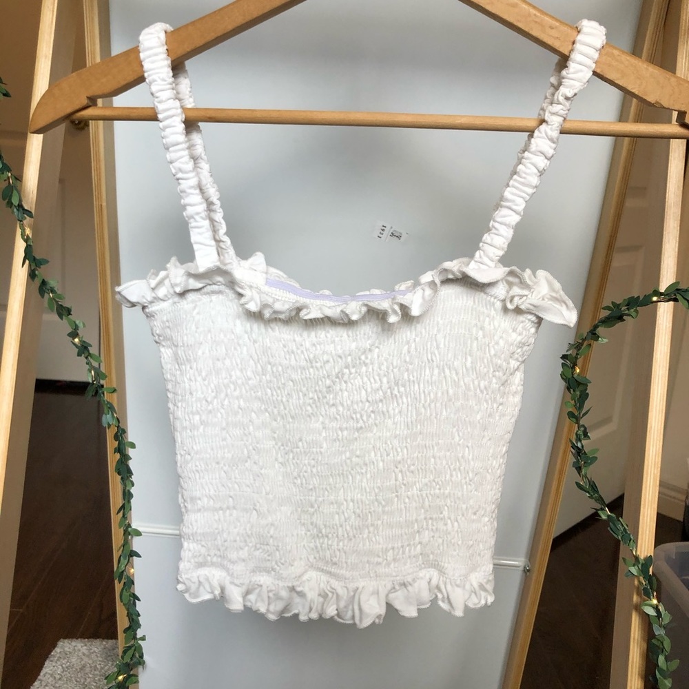 Smocked ruffle cami